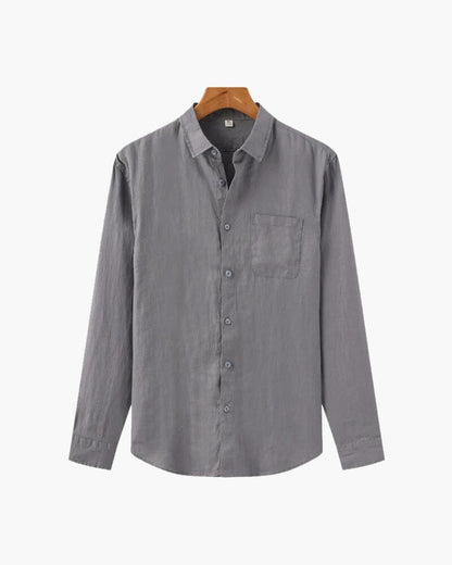Cape Town - 100% Linen Shirt Bernard Grimberg WorldWide Gray S 