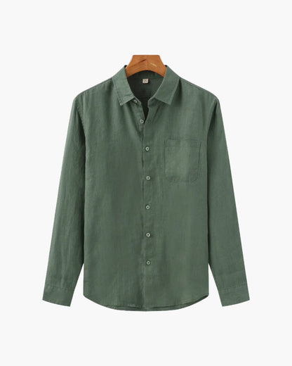 Cape Town - 100% Linen Shirt Bernard Grimberg WorldWide Green S 
