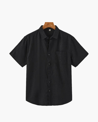 Cape Town - Linen Shirt (Shortsleeve) Bernard Grimberg WorldWide Black S 