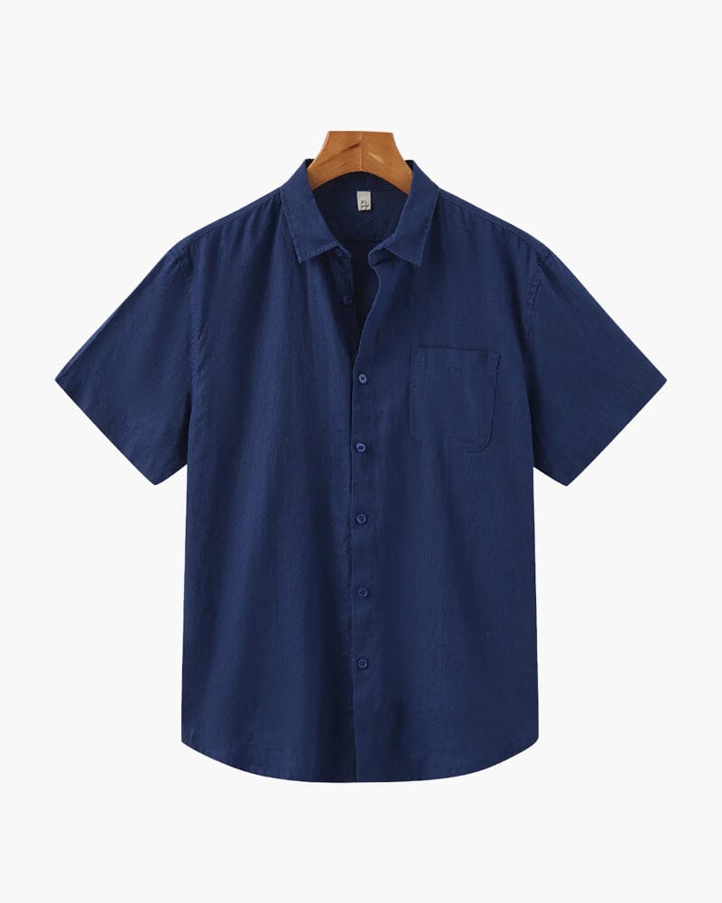 Cape Town - Linen Shirt (Shortsleeve) Bernard Grimberg WorldWide Blue S 