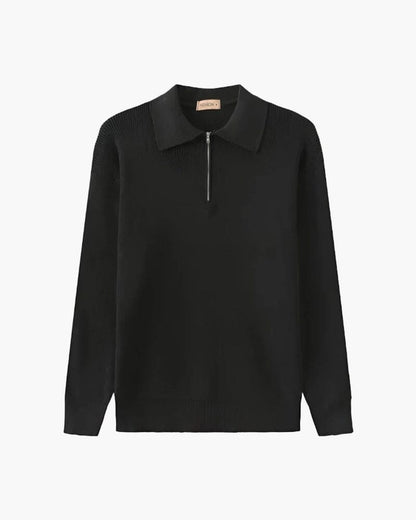 Cesare Half Zip Sweater Bernard Grimberg Dark Gray S 