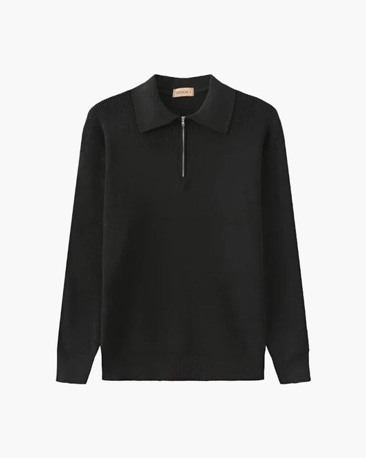 Cesare Half Zip Sweater Bernard Grimberg Dark Gray S 