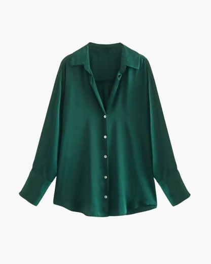 Classic Chic Shirt Bernard Grimberg Women Emerald Green XS 