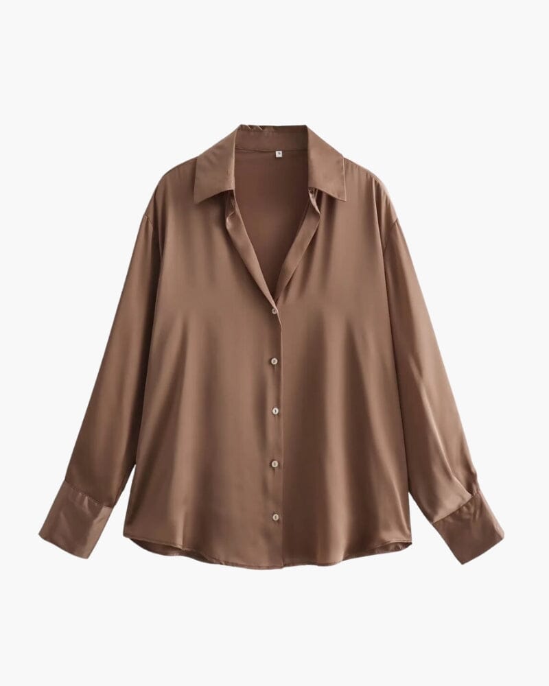 Classic Chic Shirt Bernard Grimberg Women Sandy Brown XS 