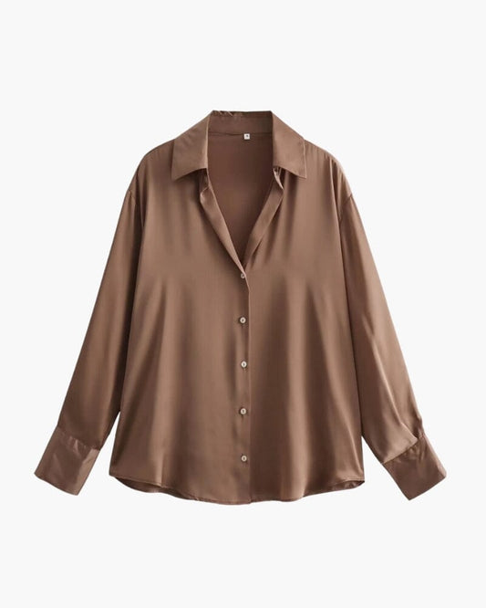 Classic Chic Shirt Bernard Grimberg Women Sandy Brown XS 