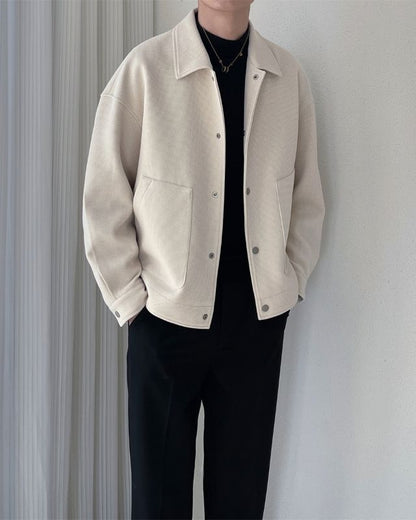 Classic Waffle Textured Overshirt Bernard Grimberg 