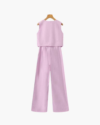 Classy Lady - Linen Two-piece Set Bernard Grimberg Women 
