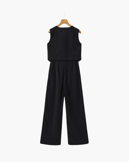 Classy Lady - Linen Two-piece Set Bernard Grimberg Women 