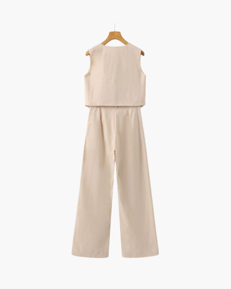 Classy Lady - Linen Two-piece Set Bernard Grimberg Women 
