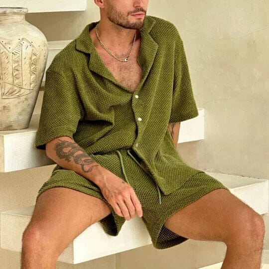 Duo Elegance Knitted Set Bernard Grimberg Green S 
