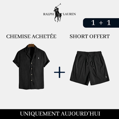 Exclusive Pack: Elegant Shirt + Free Shorts Bernard Grimberg Black S 