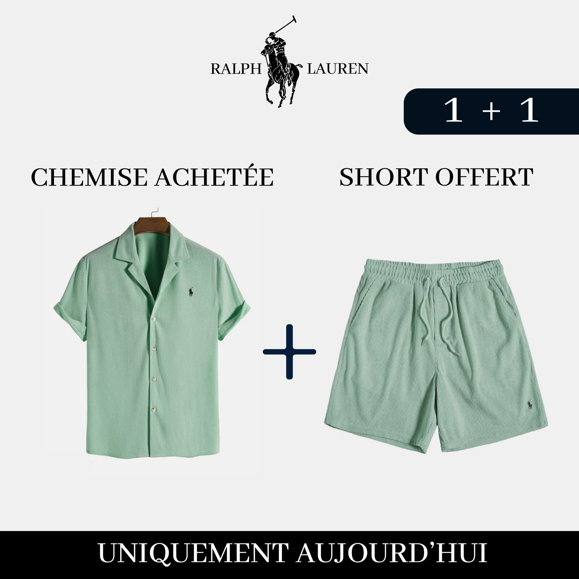 Exclusive Pack: Elegant Shirt + Free Shorts Bernard Grimberg Green S 