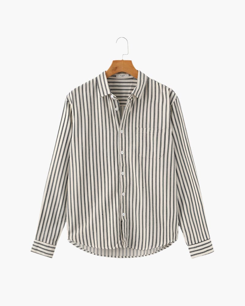 Gentlemen's Striped Shirt Bernard Grimberg Green S 