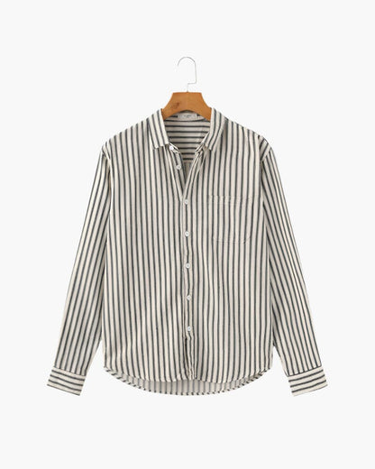 Gentlemen's Striped Shirt Bernard Grimberg Green S 