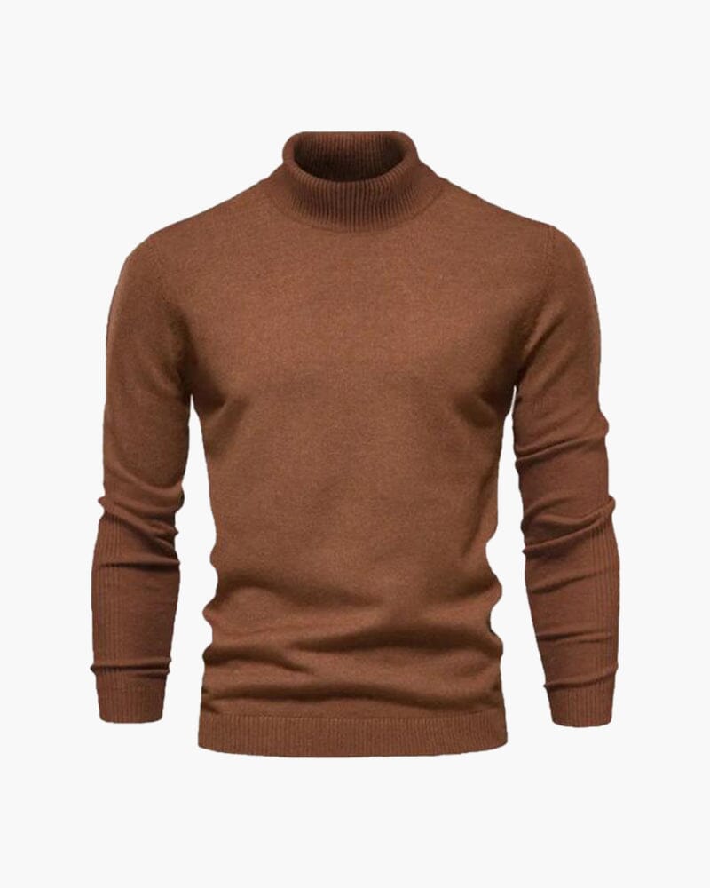 Gstaad Merino Wool Turtleneck Bernard Grimberg Brown S 