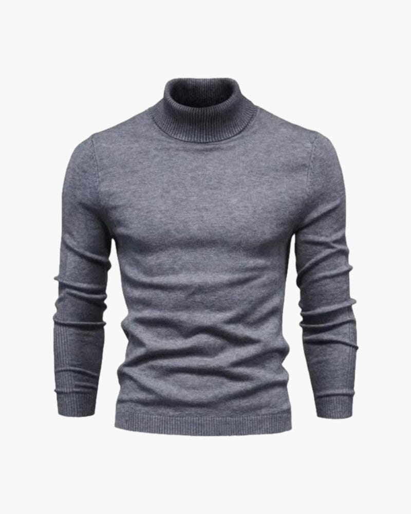 Gstaad Merino Wool Turtleneck Bernard Grimberg Gray S 