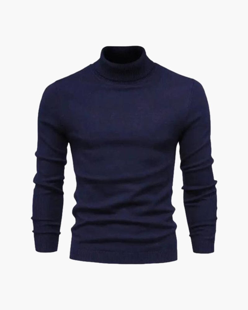 Gstaad Merino Wool Turtleneck Bernard Grimberg Navy S 