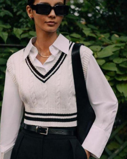 Lady's Rich Sweater Vest Knitwear Bernard Grimberg Women 