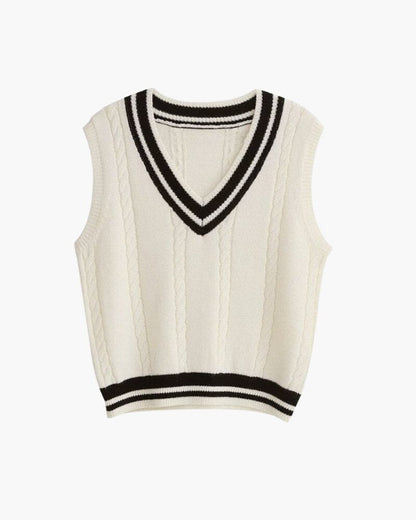 Lady's Rich Sweater Vest Knitwear Bernard Grimberg Women White 