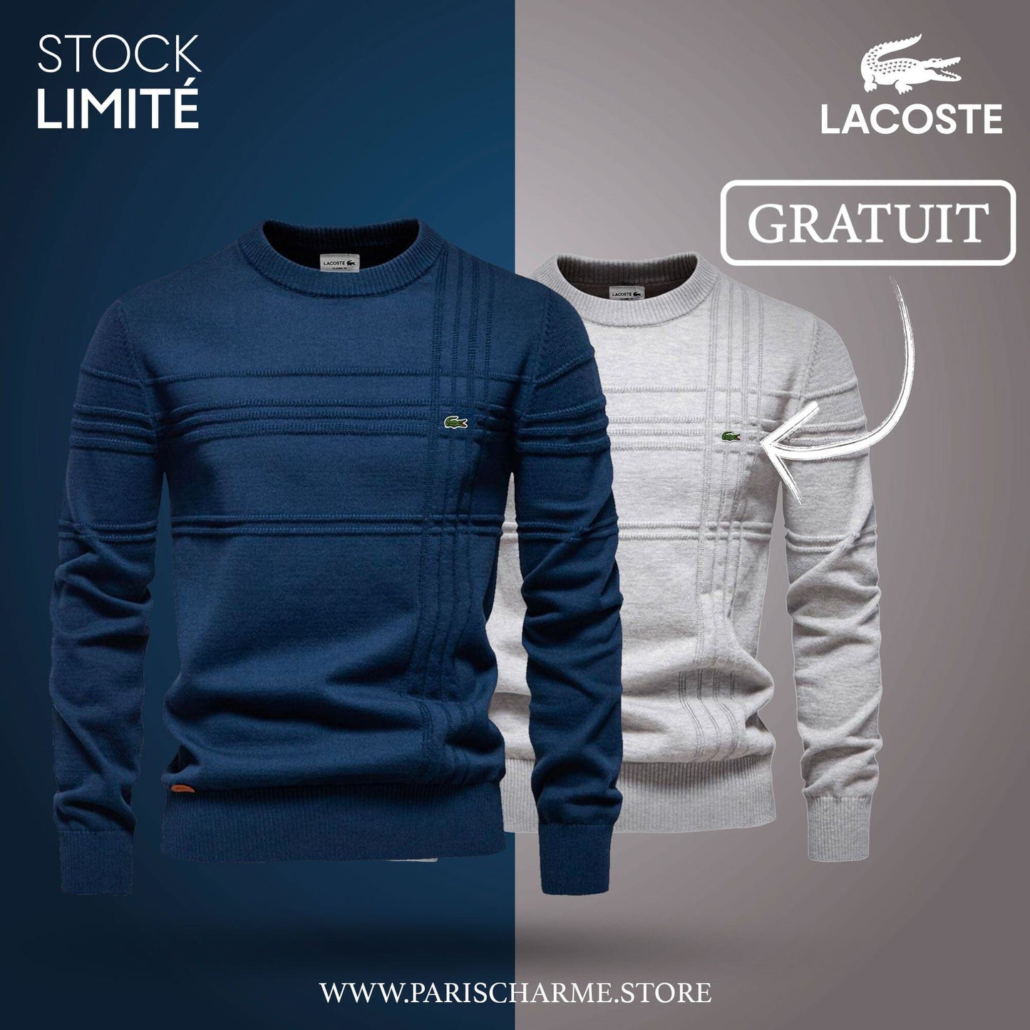 LC™ 1+1 Textured Men's Sweater (CLEARANCE) Bernard Grimberg Navy blue S 