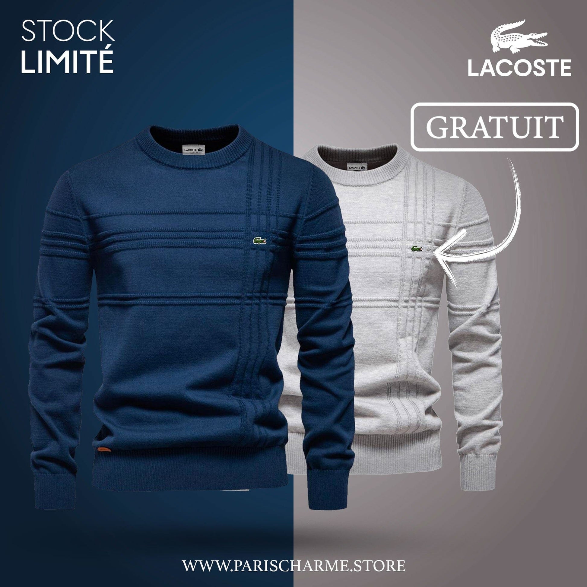 LC™ 1+1 Textured Men's Sweater (CLEARANCE) Bernard Grimberg Navy blue S 