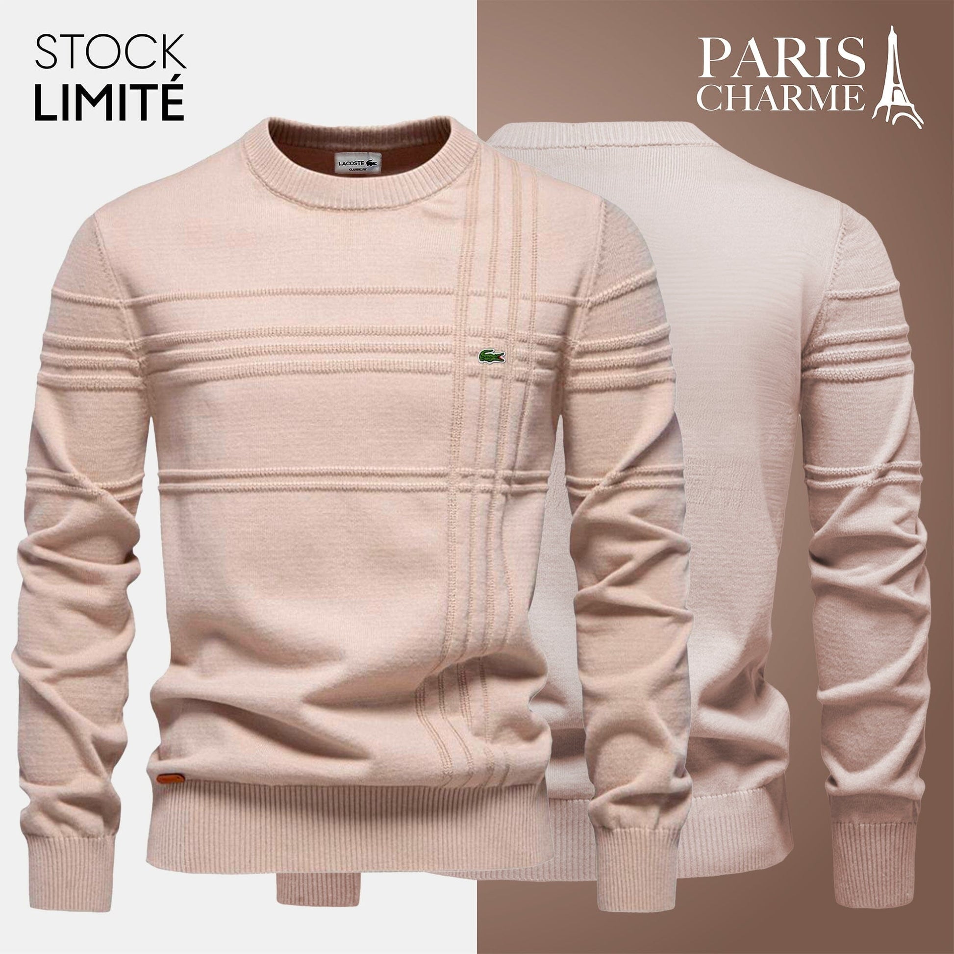 LC™ Textured Men's Sweater (CLEARANCE) Bernard Grimberg Beige S 