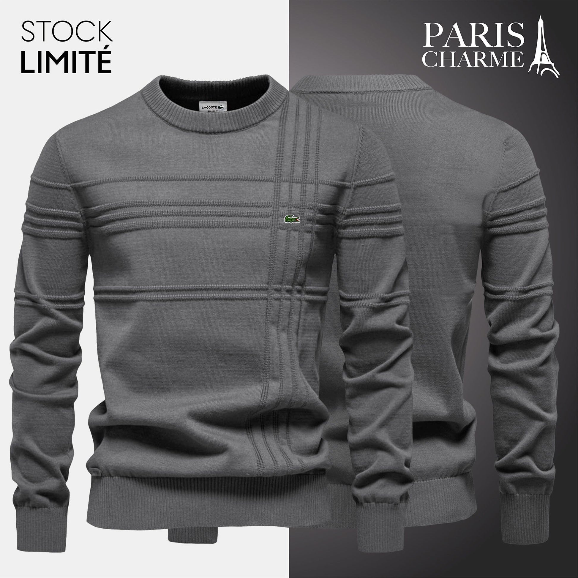 LC™ Textured Men's Sweater (CLEARANCE) Bernard Grimberg Dark Gray S 