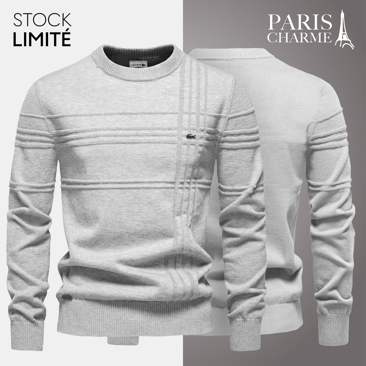 LC™ Textured Men's Sweater (CLEARANCE) Bernard Grimberg Light gray S 