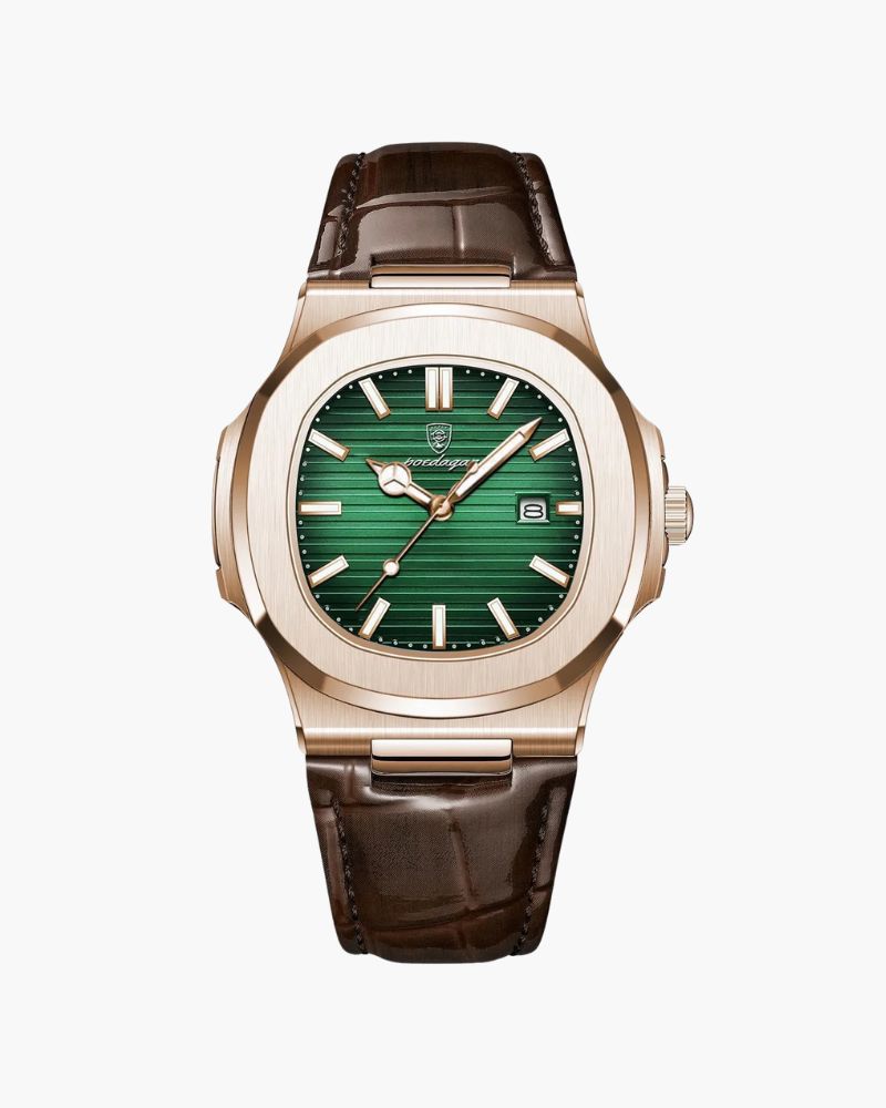 Lisbon Leather Watch Bernard Grimberg Green 