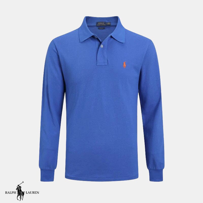 Long-sleeved polo shirt Bernard Grimberg Blue S 