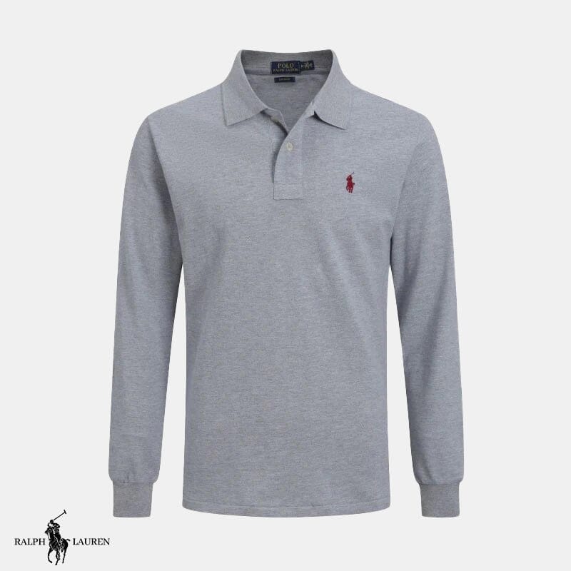 Long-sleeved polo shirt Bernard Grimberg Gray S 