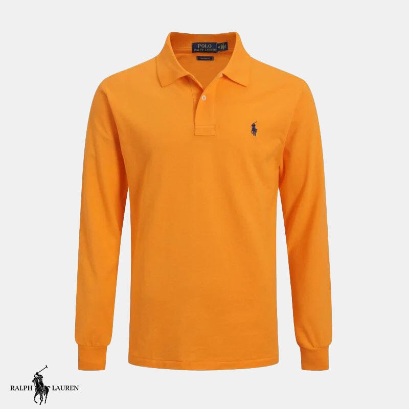 Long-sleeved polo shirt Bernard Grimberg Orange S 