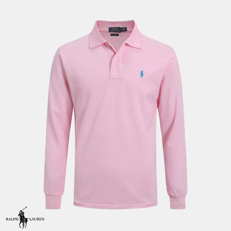 Long-sleeved polo shirt Bernard Grimberg Pink S 