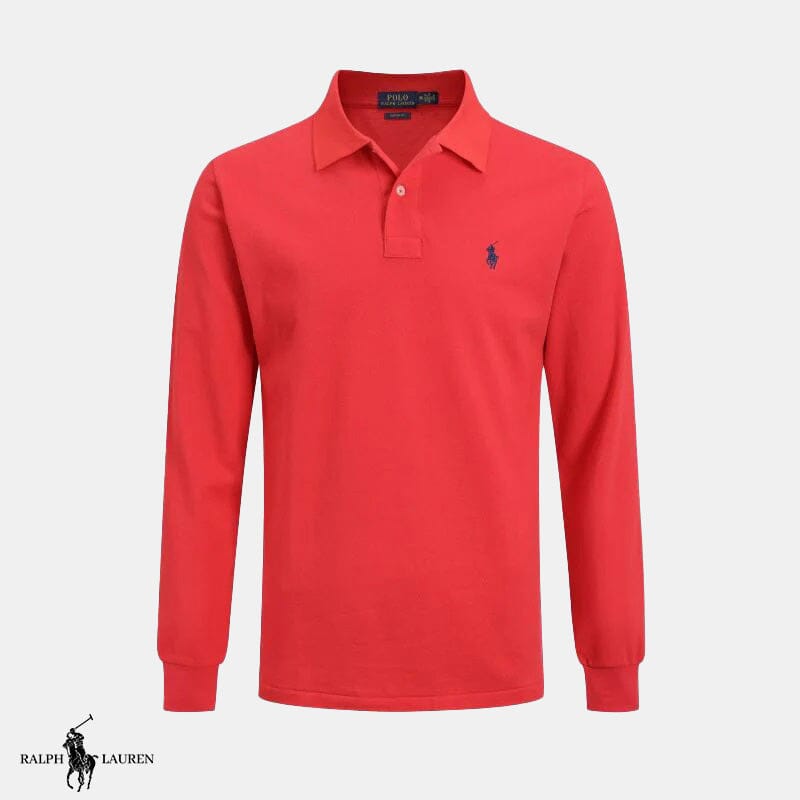 Long-sleeved polo shirt Bernard Grimberg Red S 