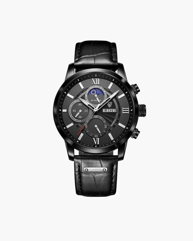 Lugano Classic Watch (Waterproof) Bernard Grimberg Full Black 