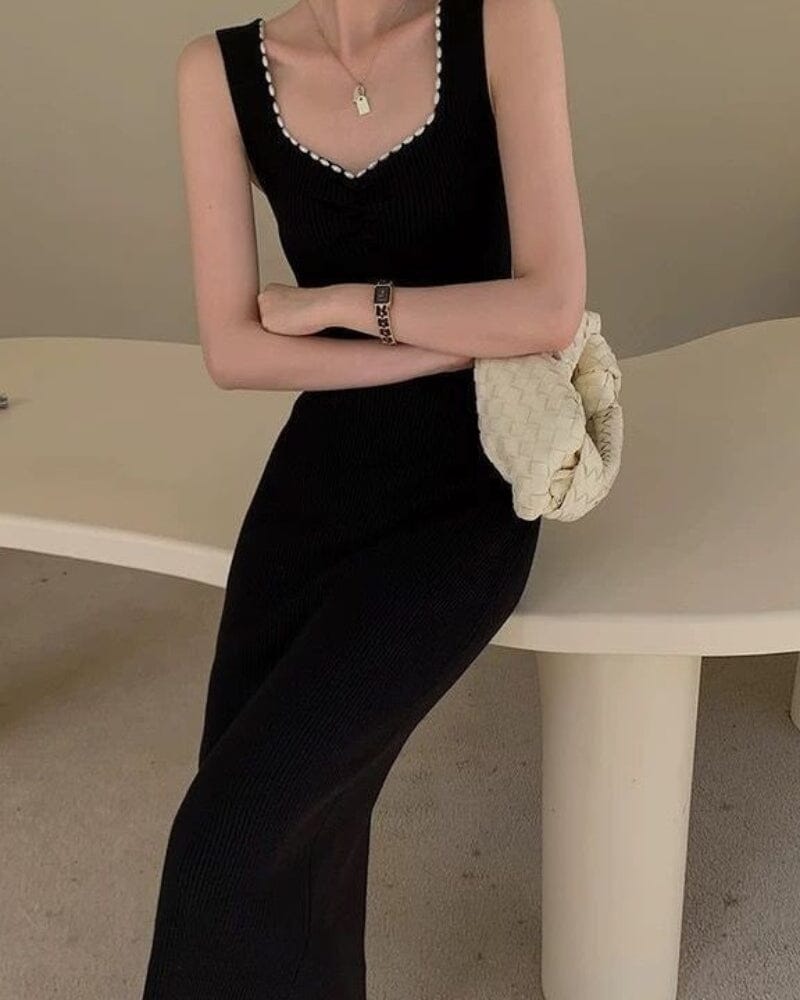 Luna Knit Dress 0 Bernard Grimberg Black S 