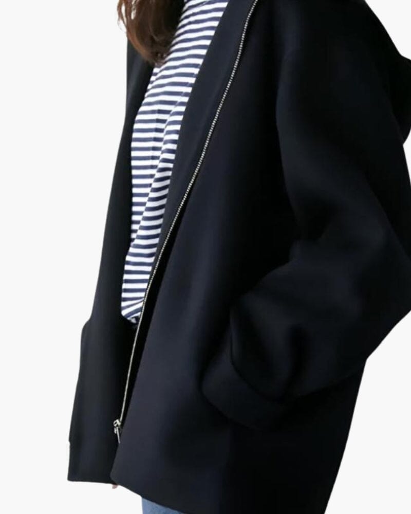 Marlow Wool Zip Coat Bernard Grimberg Women Navy S 