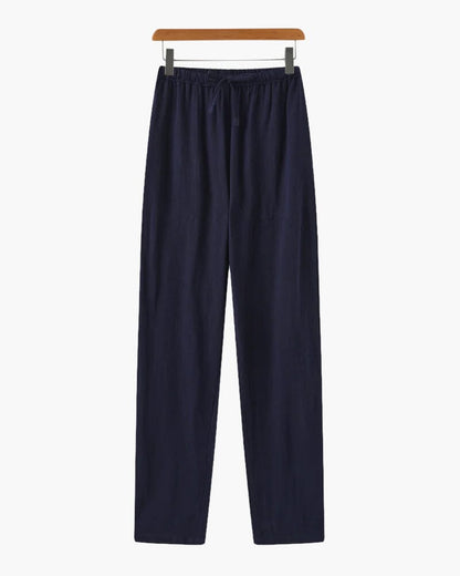 Marrakech - Linen Pantalon (Slim Fit) Bernard Grimberg WorldWide Blue S 
