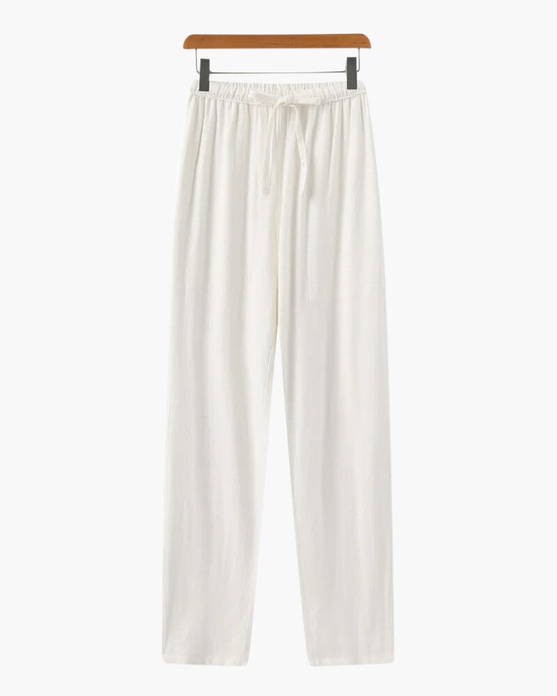 Marrakech - Linen Pantalon (Slim Fit) Bernard Grimberg WorldWide White S 