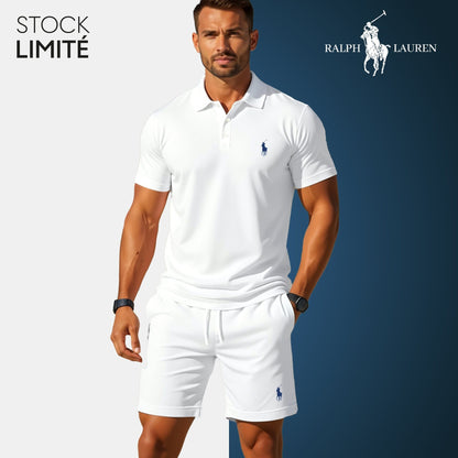 Men's Polo & Shorts Set – R&L® | Limited Edition Bernard Grimberg White S 