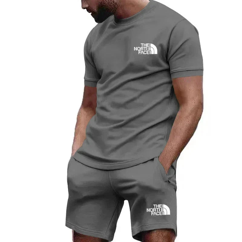Men's T-shirt + Shorts Set Bernard Grimberg Dark gray S 