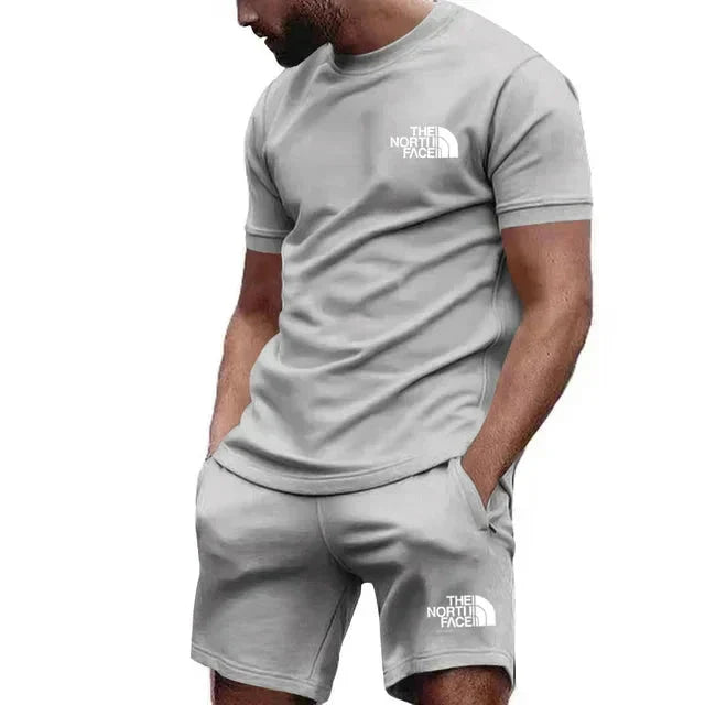 Men's T-shirt + Shorts Set Bernard Grimberg Light gray S 