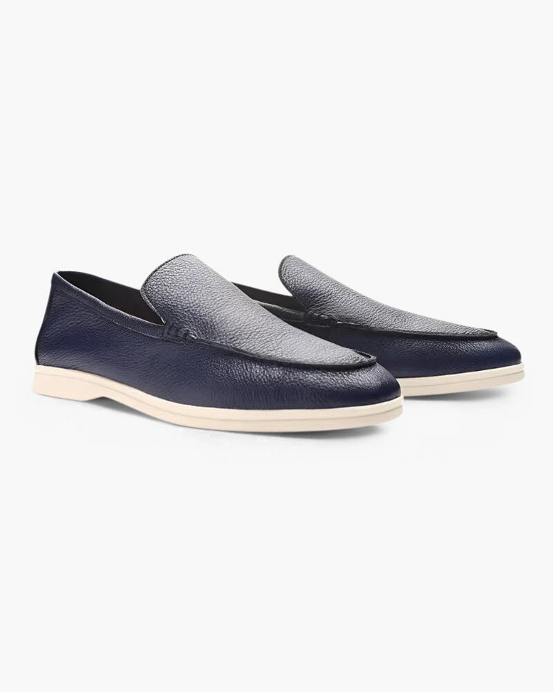 Old Money Cowhide Leather Loafers Bernard Grimberg Marine Blue EU 38 // UK 5 