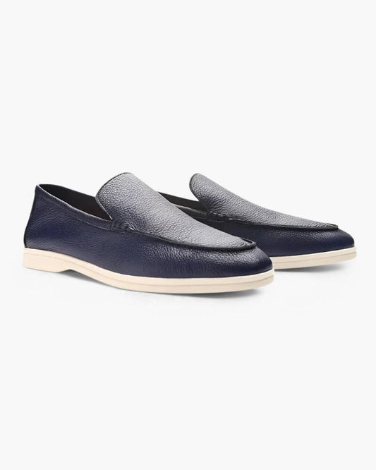 Old Money Cowhide Leather Loafers Bernard Grimberg Marine Blue EU 38 // UK 5 
