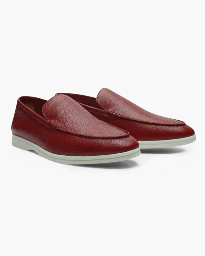 Old Money Cowhide Leather Loafers Bernard Grimberg Red EU 38 // UK 5 