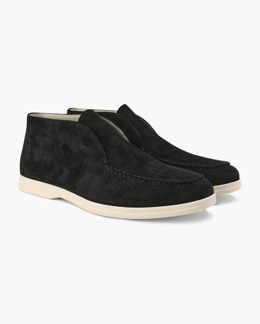 Old Money High Suede Loafers Bernard Grimberg Black US 6 