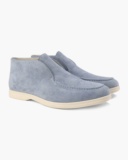 Old Money High Suede Loafers Bernard Grimberg Fog Blue US 6 