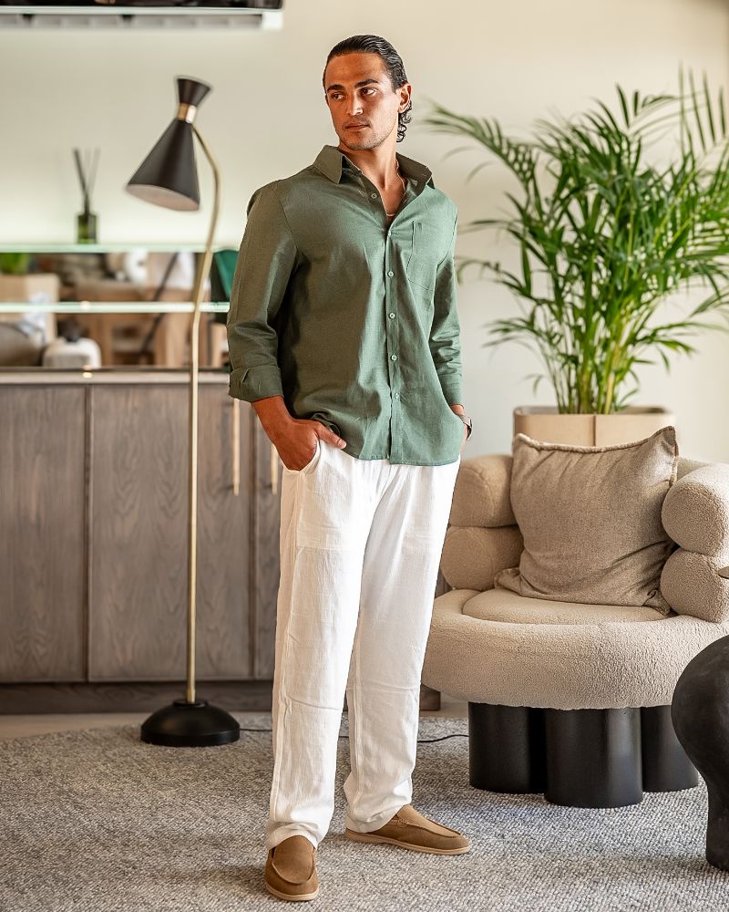 Old Money Linen Combo (Longsleeve) Bernard Grimberg WorldWide 