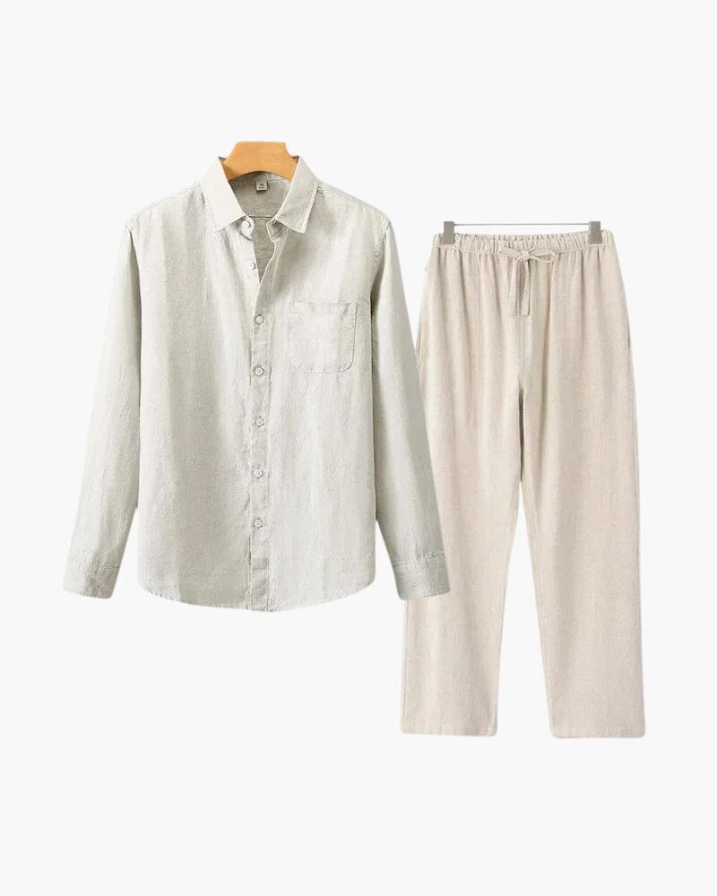Old Money Linen Combo (Longsleeve) Bernard Grimberg WorldWide Beige Beige S