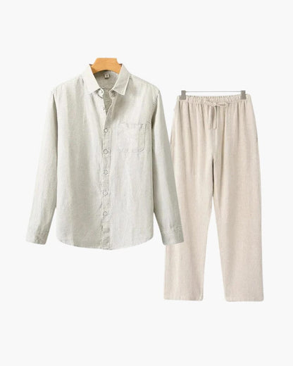 Old Money Linen Combo (Longsleeve) Bernard Grimberg WorldWide Beige Beige S